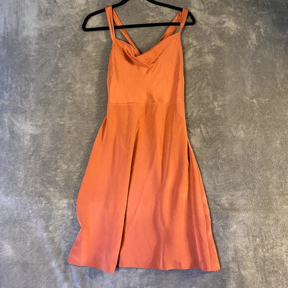 J.Crew 100% Silk Bridesmaid Dress Size 4 Cowl Neck Gown Elegant Minimalist Short - Picture 1 of 10